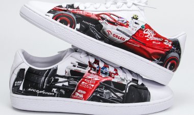 Гоночная команда Alfa Romeo показала уникальные кроссовки