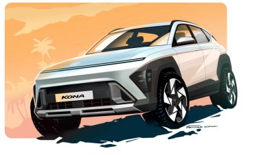 Hyundai Kona второго поколения: новые фирменные картинки и кадры с «живым» кроссовером