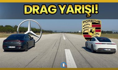 Немецкие электроседаны Mercedes-AMG EQS 53 и Porsche Taycan 4S сразились в гонке