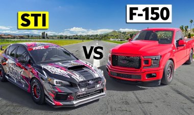 Блогеры устроили битву дрэгового седана Subaru WRX STI и суперпикапа Ford F-150