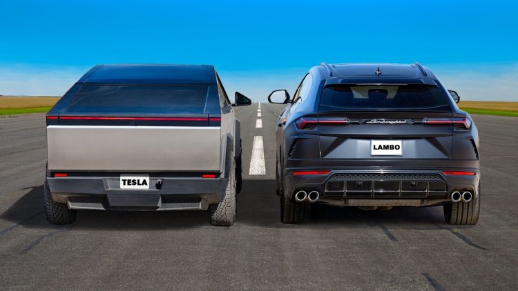 Электропикап Tesla Cybertruck сравнили в гонке по прямой с Lamborghini Urus