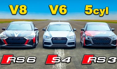 Три доработанных Audi разных моделей устроили гонку по прямой