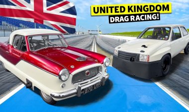 Две крайне необычные британские машины сразились в неординарной дрэговой дуэли